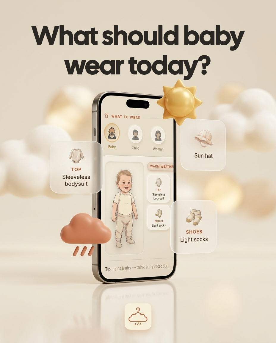 Kleidungsempfehlung für Babys